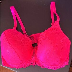 XOXO Vibrant Pink Lace Bra